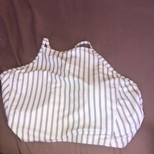 Women’s striped swim suit top